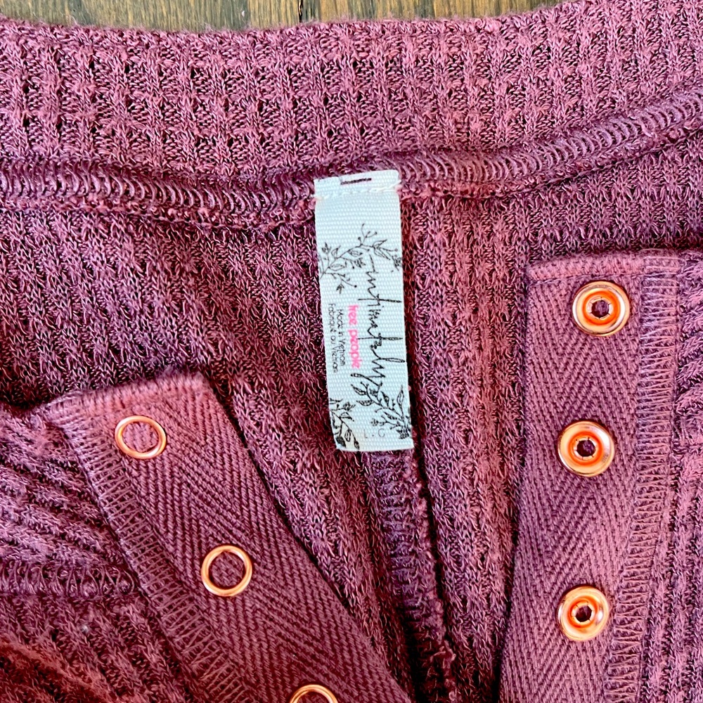 Free people waffle thermal long sleeve